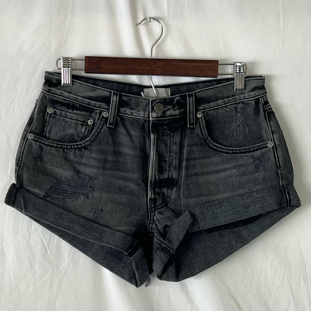 Boyish The Cody High Rise Shorts In Indigo Size 26